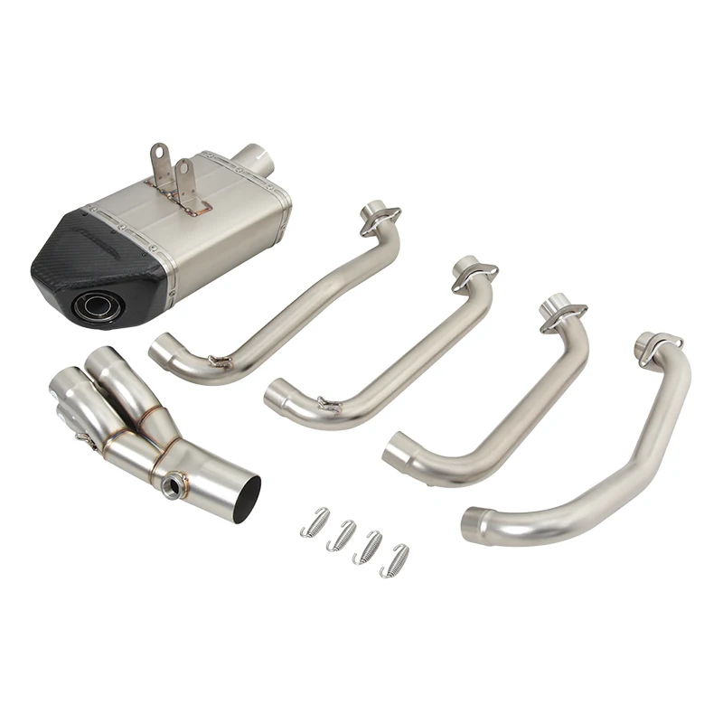 For KOVE 450RR 2023 Complete Pipe Motorcycle Exhaust Stainless Steel/Stainless Steel+Carbon Header Connect Muffler Silencer
