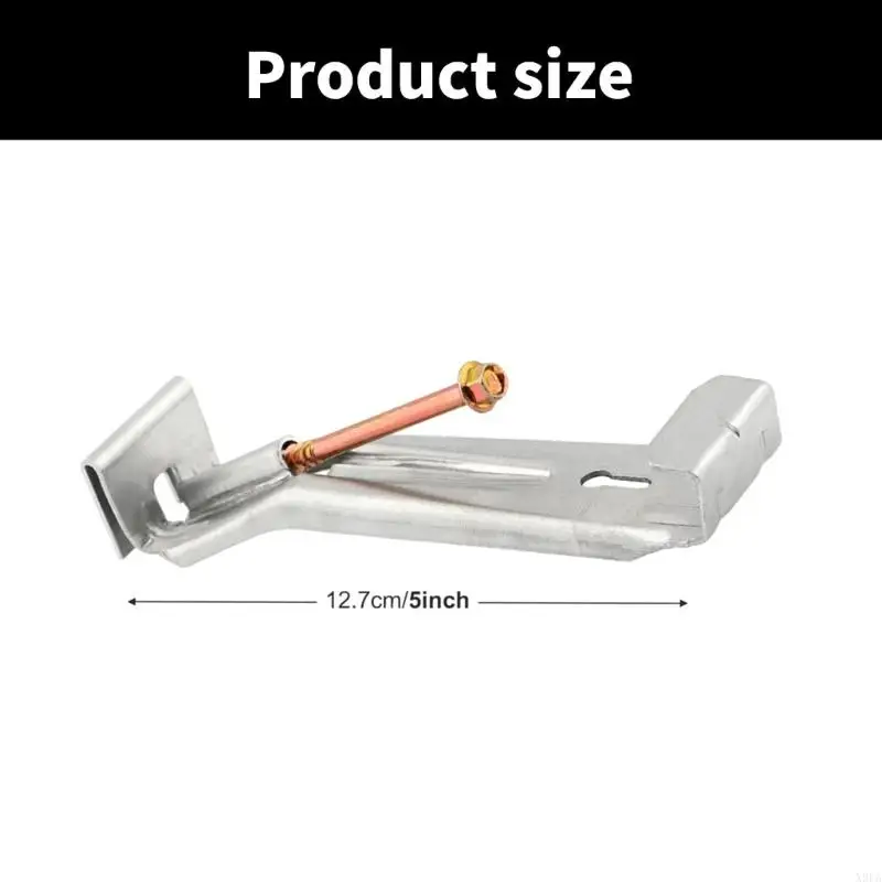 X9FA 28Pcs Gutter Hangers Heavy Duty Concealed Rain Gutter Brackets Fastener with Pre-Inserted Screw Aluminum Gutter Brackets