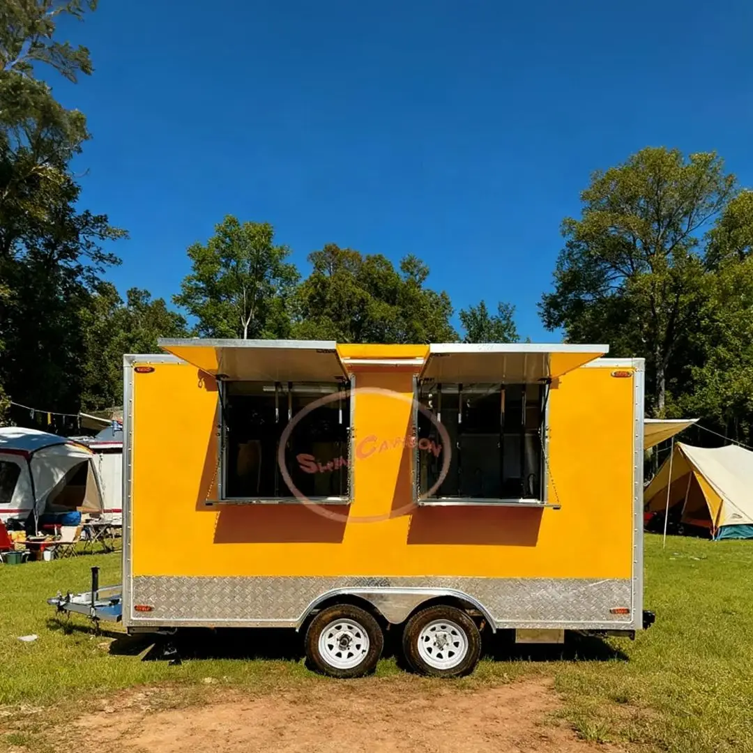 

Outdoor Commercial Towing Food Trailer LED Lights Energy-Saving Power Supply Street Snack Cart Mobile Truck for Night Vending