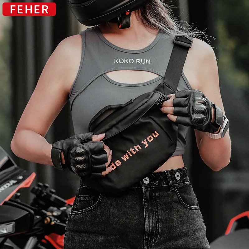 

New Multi Functional Motorcycle Chest Bag Women Waterproof Motorbike Diagonal Span Bag Motocross Waist Bag Multi Color