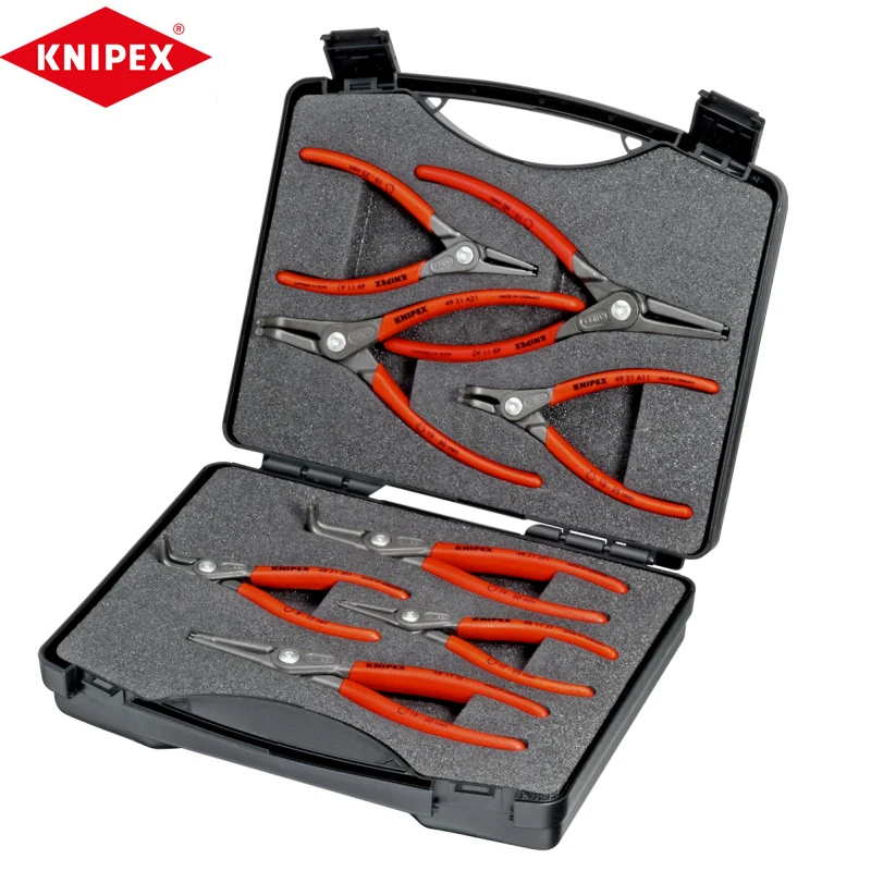 

KNIPEX 00 21 25 Precision Snap Ring Pliers Set High-quality Impact-resistant Plastic Case Easy To Operate And Get Started