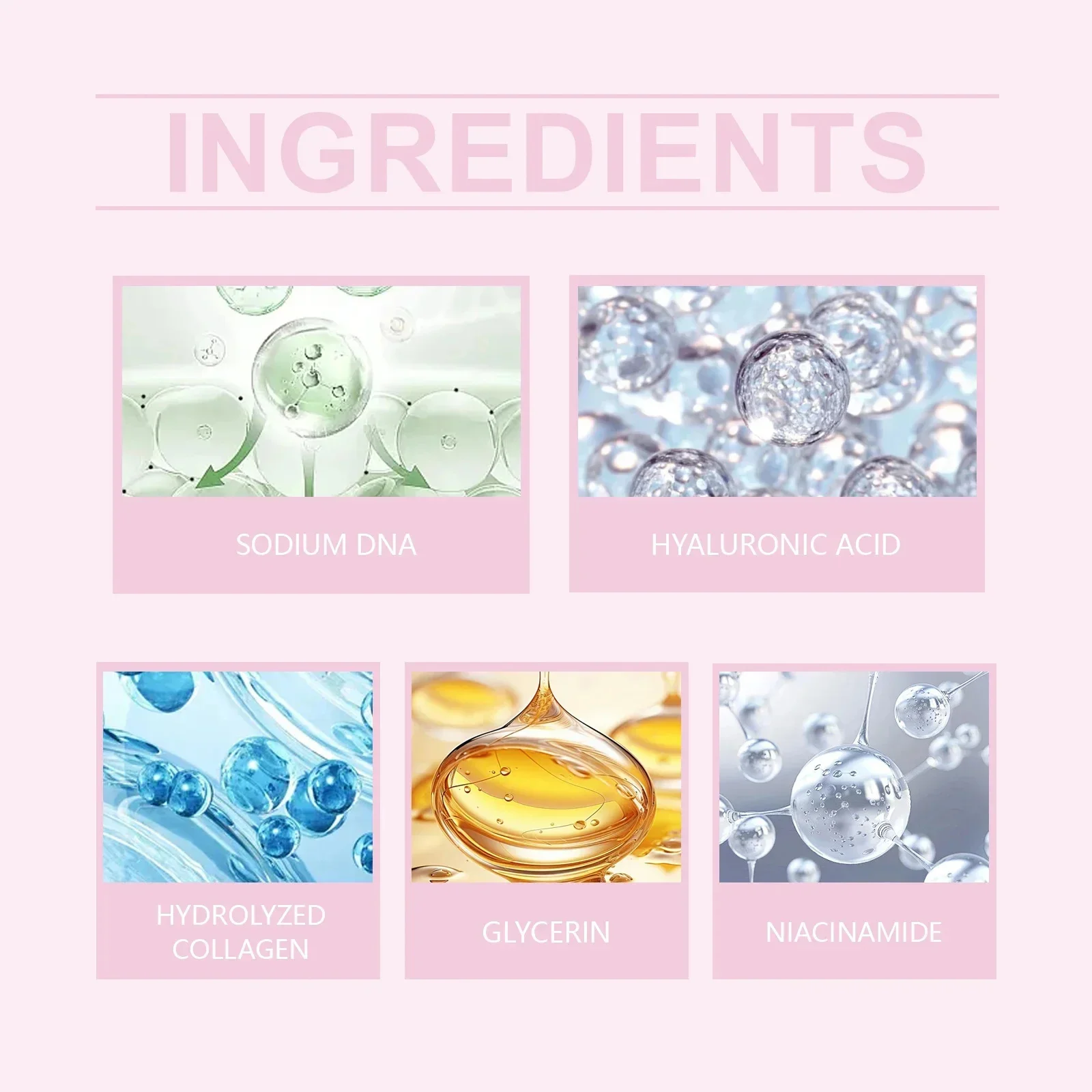 Pink Bio Collagen Gel Salmon Pdrn Face Masks Deep Hydrating Overnight Moisturizing Hydrogel Jelly Face Sheeets Balance Skin Tone