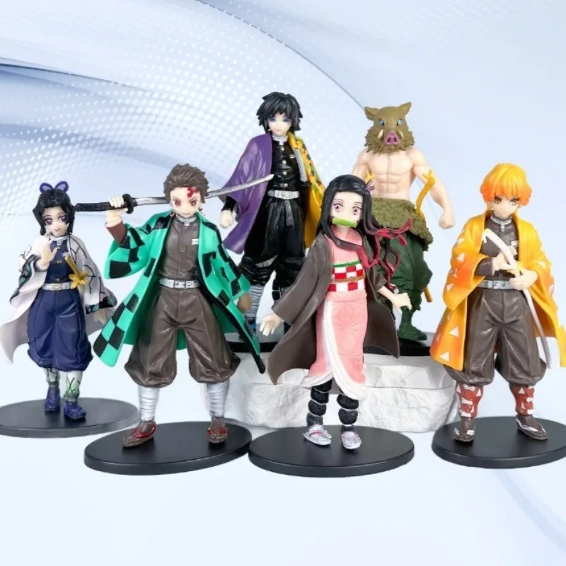 

New Anime Demon Slayer Figures Kimetsu No Yaiba Toys Tanjiro Nezuko Zenitsu Figurine Inosuke Warrior Action Figure Model Toys