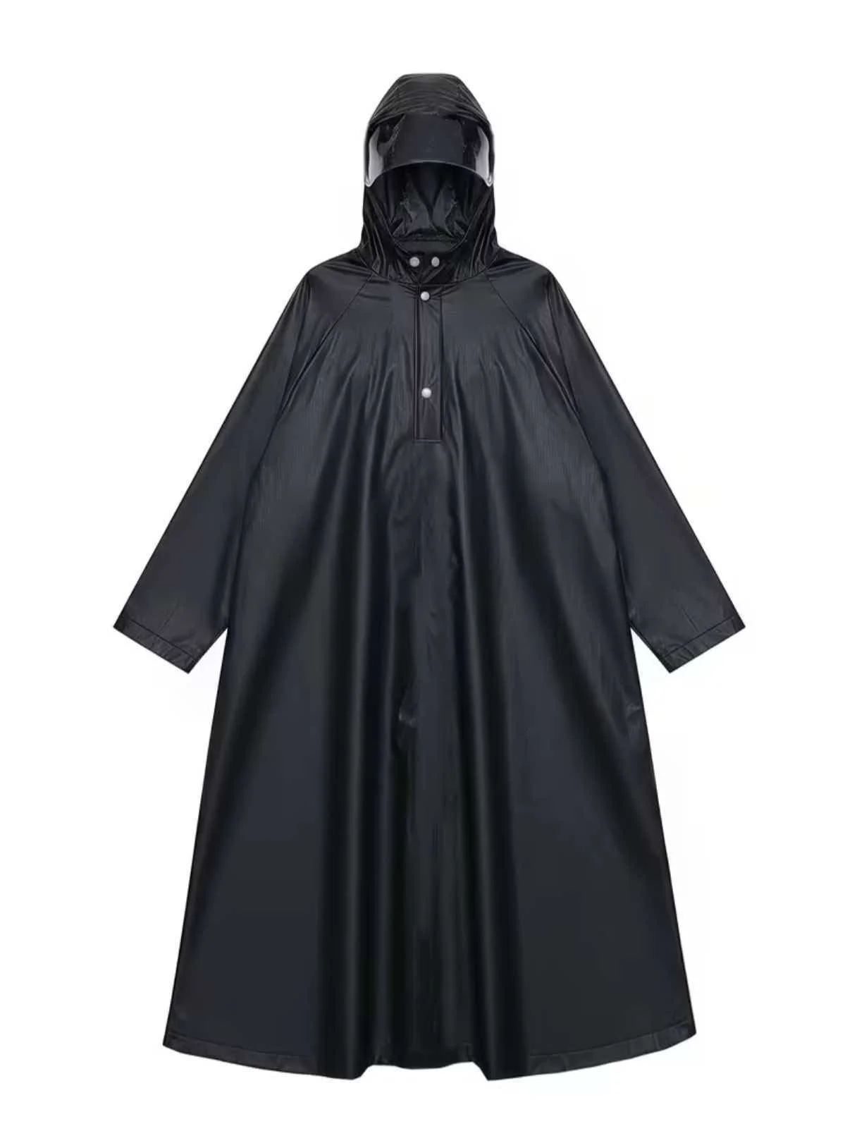 Extra-wide and extra-long lightweight adult raincoat for men and women, plus size loose-fitting cycling raincoat
