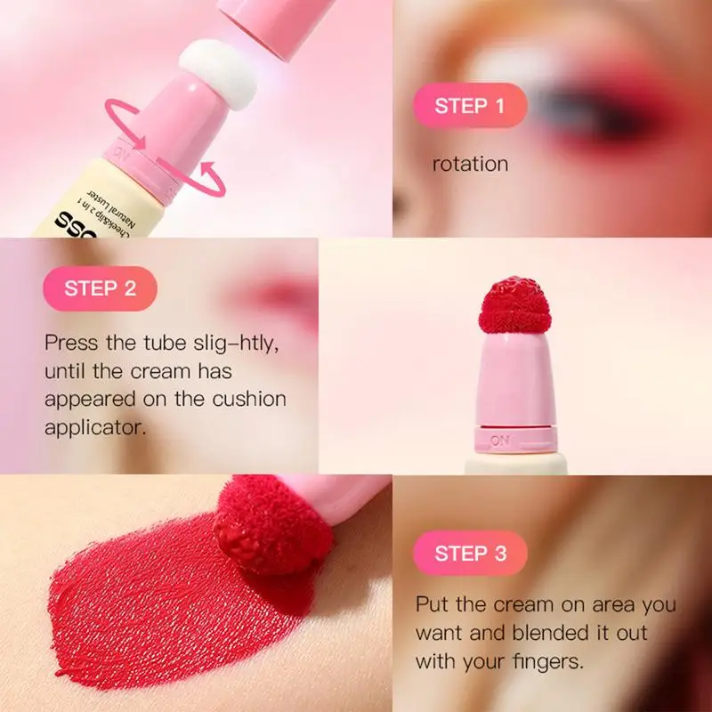 Squeeze Lip Gloss Dark Brown Lip Oil Waterproof Non-stick Cup Liquid Lipstick Moisturizing Liquid Blush Face Cheek Lip makeup