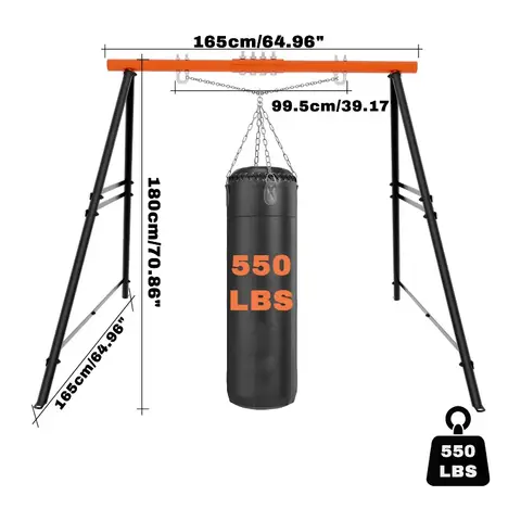 Support de balançoire pour véranda, cadre en A robuste, capacité de charge 550 lbs, pour hamac de yoga, hamac soucoupe et hamac bébé