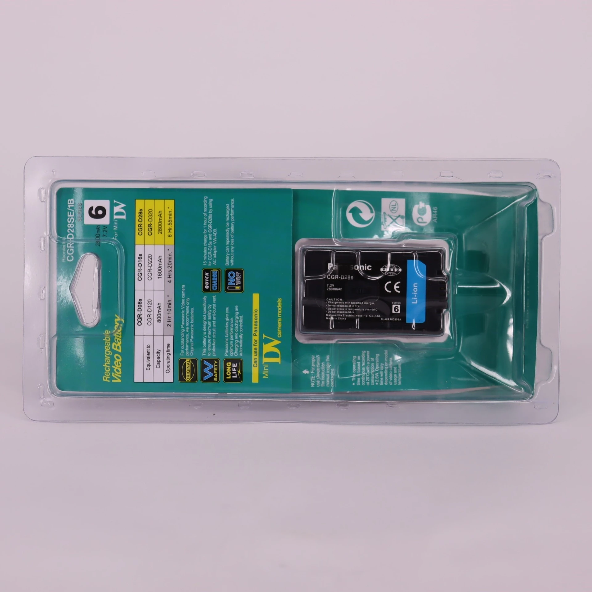 CGR-D28S Batteria di ricambio 2800mAh completamente decodificata per videocamera Panasonic AG-EX1 AG-DV100 DVX100 HC-X1 Nessun errore di comunicazione