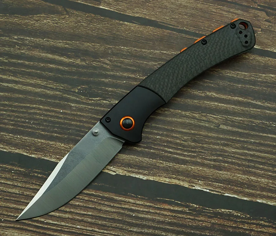 LEMIFSHE New Crooked River 15080 Carbon Fiber/G10 Handle Mark S30V Blade Outdoor Camping Survival EDC Pocket Folding Tool Knife
