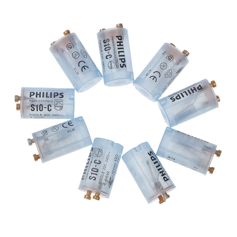 25Pcs/Box Illuminator Fluorescent Lamp Starter With Capacitor Jumping Bulb Old-fashioned Fluorescent Lamp Tube