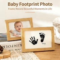 Baby Handprint Footprint Paw Print Photo Frame Non Toxic Inkless Imprint Kit Pet Dog Cat Keepsake Frame Desk Decor Gift