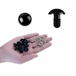 10pcs 16/18/20/22/24mm Eyeball Doll Accessories Black Plastic Plush Safety Eyes Amigurumi for Toys DIY Funny Toy Eyes Animal
