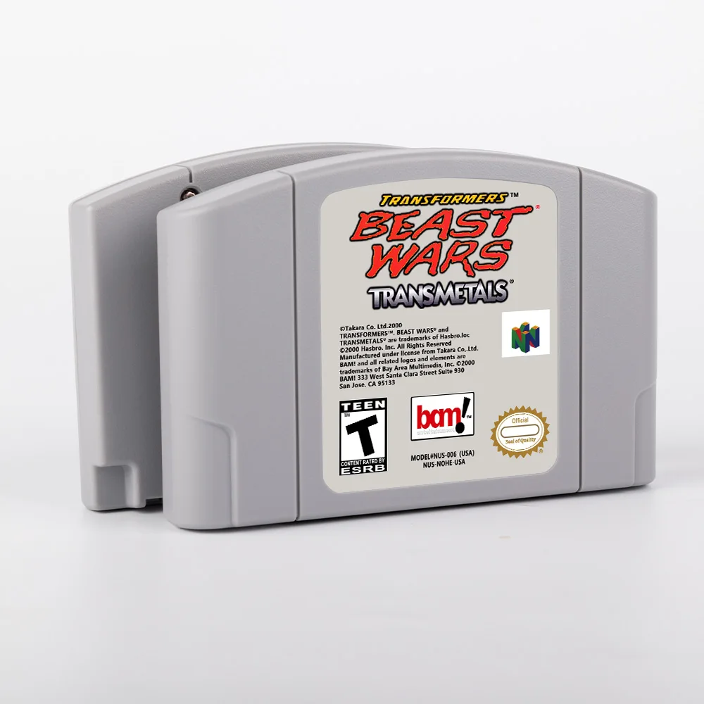 Beast Wars Transmetal N64 USA/EUR الإصدار 64 بت ألعاب الفيديو خرطوشة هواية جمع الهدايا اللعب