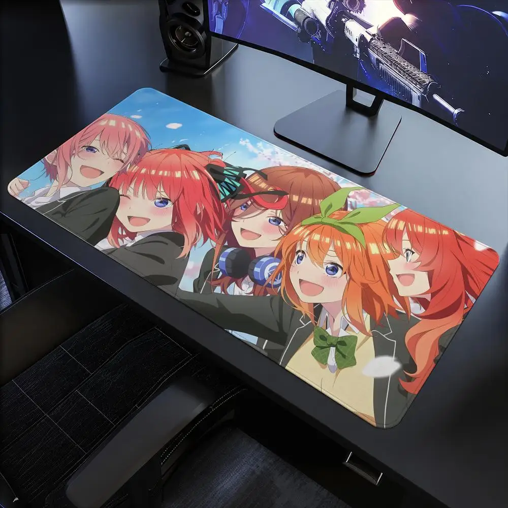 The Quintessential Quintuplets Nino Nakano Mouse Pad Anti-Slip Rubber Base Extended Desk Mat For Gamers Office Accessories