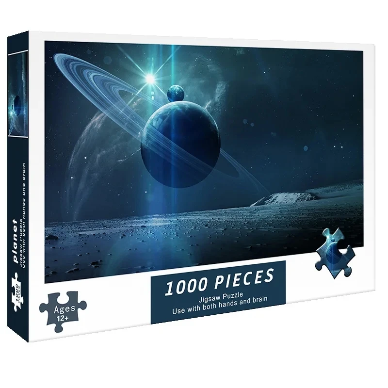 Puzzle de la série Planet pour adultes, 1000 pièces, jeux de difficulté à décompresser, jouets, cadeau de Noël, peinture décorative