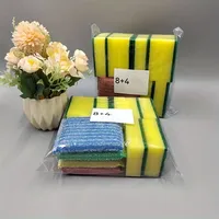 12pc Antibacterial Microfiber Kitchen Sponges - Durable, Non-Scratch & Super Absorbent Cleaning Pads
