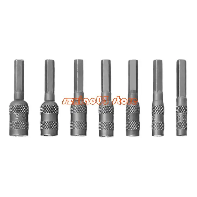 

103C 7Pcs Socket Shank Nut Driver Screwdriver Bit for Electric Drill Efficient Screw Installation or Removal