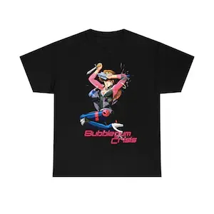 Japanese Anime Bubblegum Crisis Graphic Printed T-Shirt Vintage Casual Crew Neck Men Women Large Size T shirt