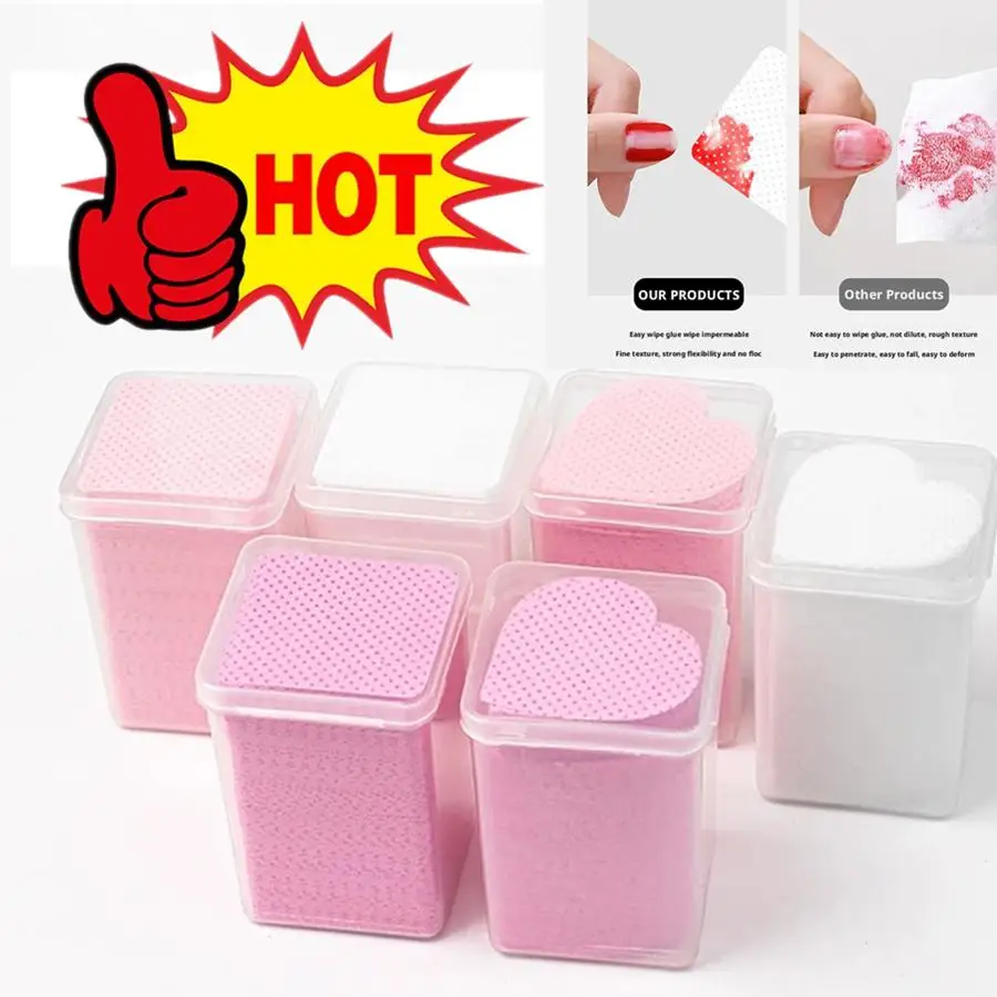 200/400 pezzi salviette per unghie senza pelucchi tessuti per la pulizia del gel cuscinetti per rimuovere lo smalto senza alluminio per la cura della pulizia di bellezza NaiArt