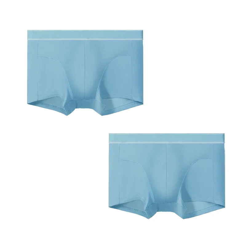 

2 шт. трусы из ледяного шелка с антибактериальной пропиткой для мальчиков, шорты-боксеры, летние тонкие спортивные трусы большого размера