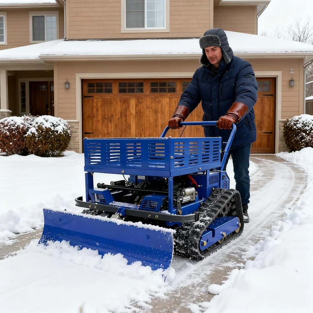 

Индивидуальная вездеходная газонокосилка, совместимая с CE и EPA — робот промышленного класса с дистанционным управлением и насадкой для снежной лопаты