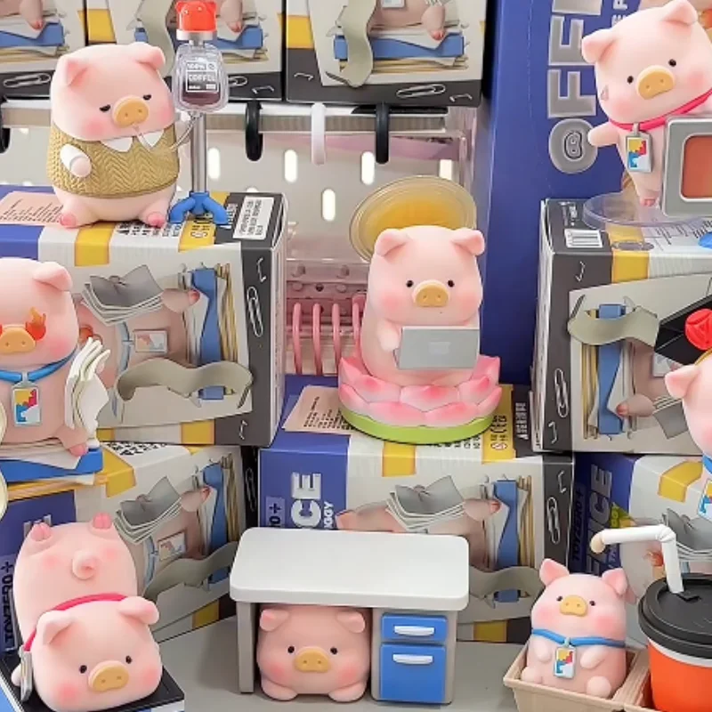 

Lulu Piggy There Are Many Things To Do At Work Series Blind Box Mystery Box Toys Cute Action Anime Figure Kawaii Model Gift
