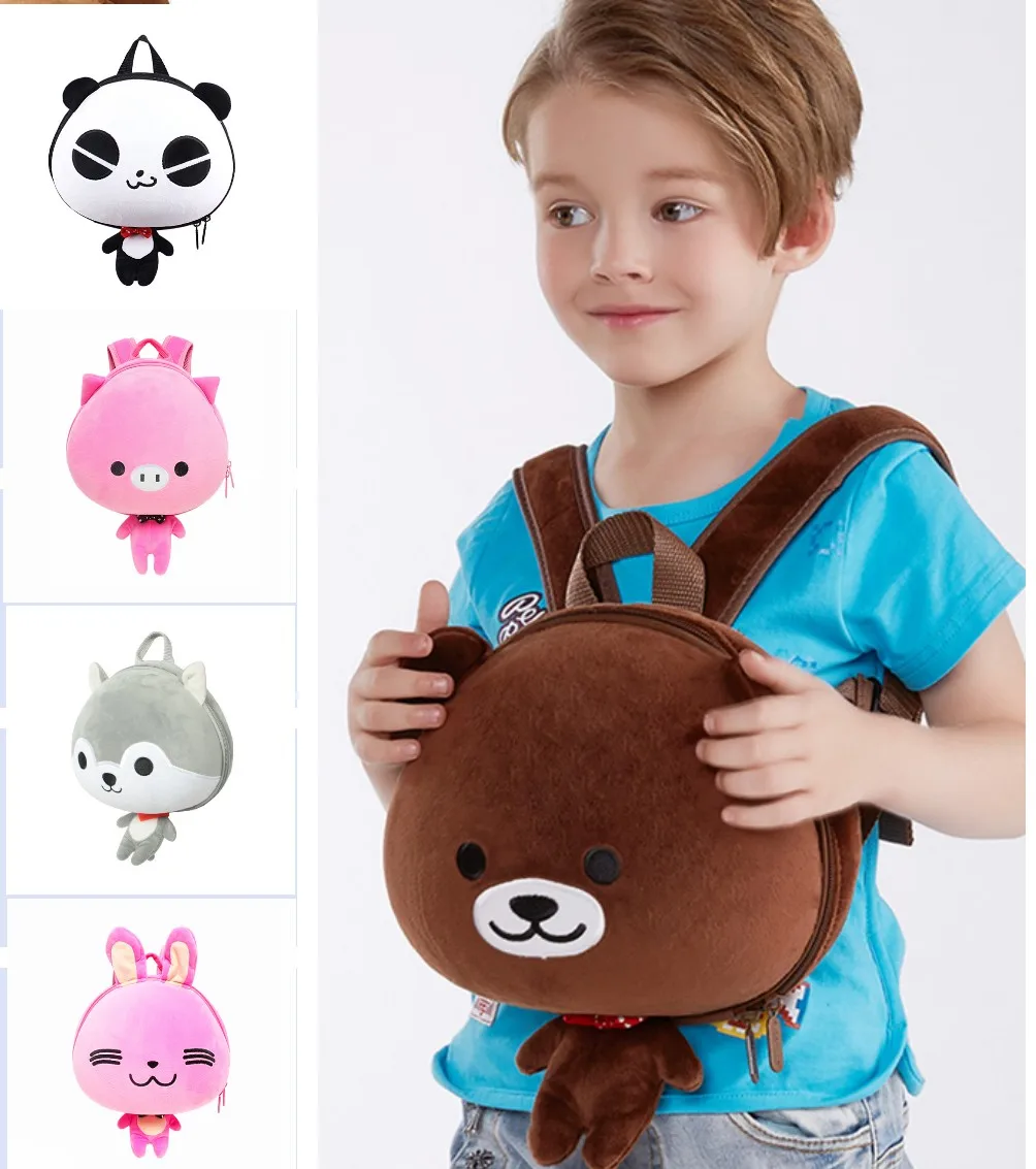 Supercute Children Plush Toys Backpack Cartoon Kawaii Kindergarten Schoolbag Baby Kawaii Bag