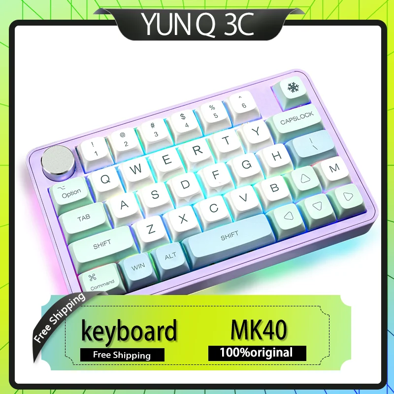 

MK40 Mechanical Keyboard RGB Customized Wired One-Hand Left-Hand Macro Programming Gaming Keyboard 38 Keys for Laptop Accessory