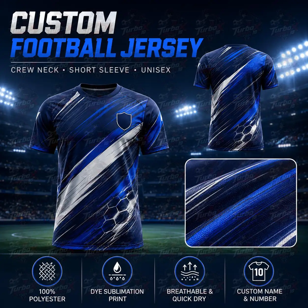 Maßgeschneidertes 3D-Druck-Trikot für Männer und Frauen, atmungsaktives Polyester, Rundhalsausschnitt, Kurzarm, Sport-Team-Shirt, personalisiertes Design, schnelltrocknendes T-Shirt – Detail 10