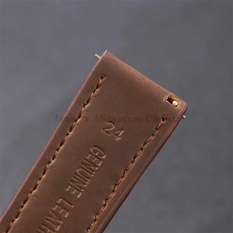 Cinturini in pelle di vitello retrò 18mm 20mm 22mm 24mm per cinturino Smartwatch per accessori per orologi Seiko a sgancio rapido marrone scuro