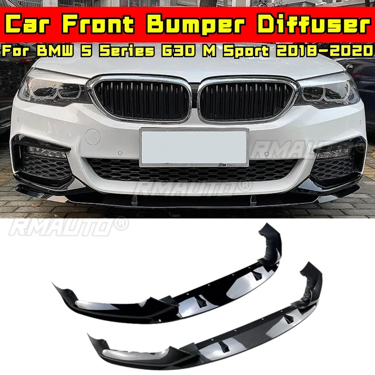 

For BMW 5 Series G30 M Sport Front Bumper Guard Front Splitter Body Kit for BMW 5 Series G30 M Sport 2018-2020 Car Accessories