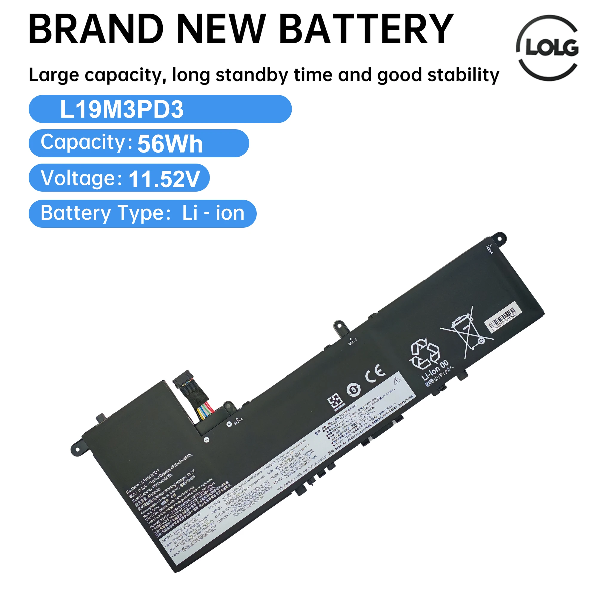 

L19M3PD3 L19D3PD3 L19L3PD3 Аккумулятор для Lenovo IdeaPad S540-13API 13ARE 13IML 13ITL, Xiaoxin Pro 13 2019 2020 2021