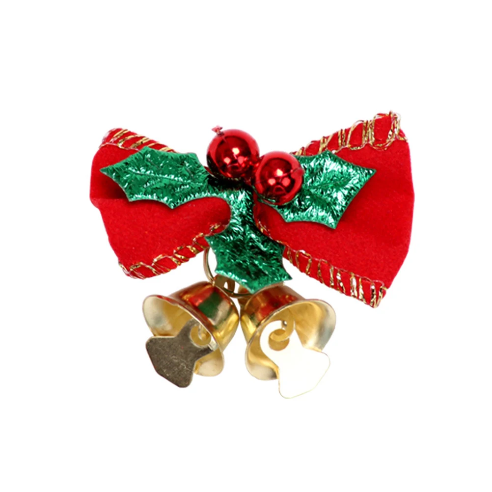

10 Pcs Garland Bow Bell Accessories Christmas Bows Decor Decorations Tree Ornaments