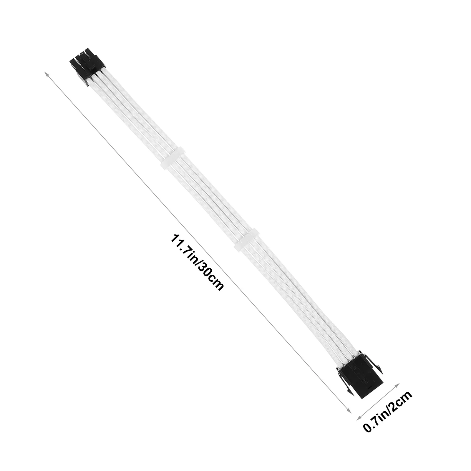 Pc Cable Extension Kit 300mm Atx Power Supply Cord Set for Motherboard Replacement and DIY Projects Black Connectors