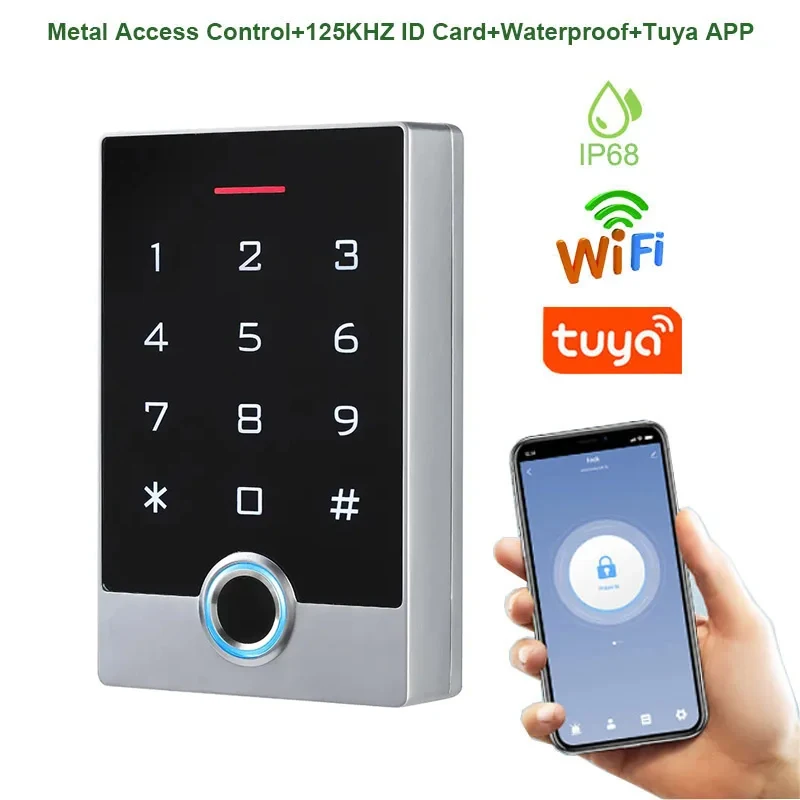 Tuya APP Access Control System Wasserdichte Fingerprint Access Controller Metall RFID Karte Tastatur WIFI