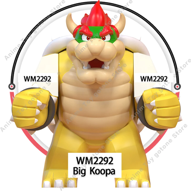 WM6103 Super Mario Bros juegos japoneses Luigi Yoshi Bowser Koopa Kinopio Wario Peach Mini figuras Anime dibujos animados bloques de construcción