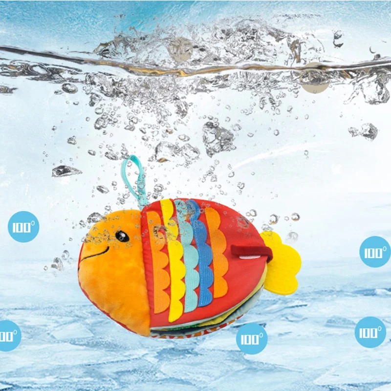 الإبداعية الأسماك القماش كتاب الكرتون حيوانات البحر الطفل التعليم المبكر مهدئا قابل للغسل التنوير كتاب القماش