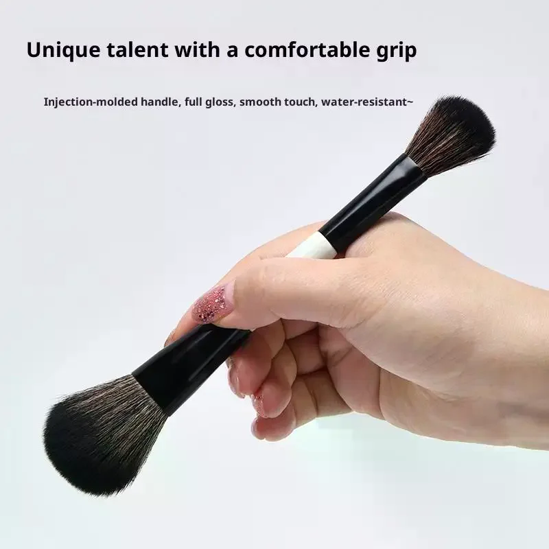 1/5 pezzi pennello per fondotinta a doppia estremità professionale per miscelazione di contorni strumenti per trucco cosmetico fard in polvere in fibra artificiale