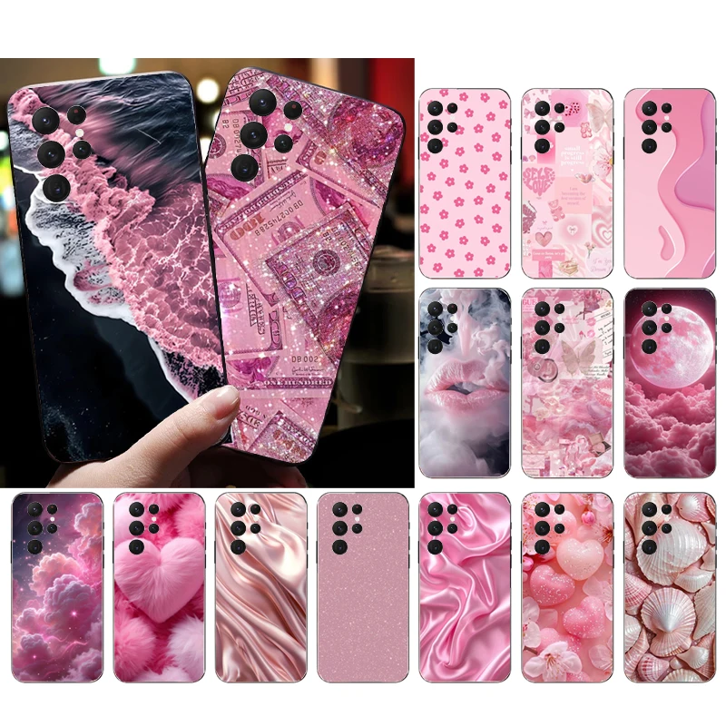 

Phone Case For Samsung Galaxy S25 S24 S23 S22 S21 Ultra S24 S23 S22 S21 S25 Plus S24 S20 FE Pink Aesthtic