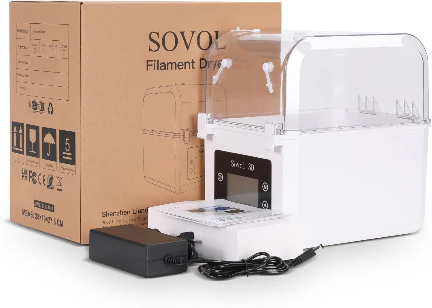Sovol SH01 2KG Filament Dehydrator Dryer Box for 1.75mm 2.85mm PLA