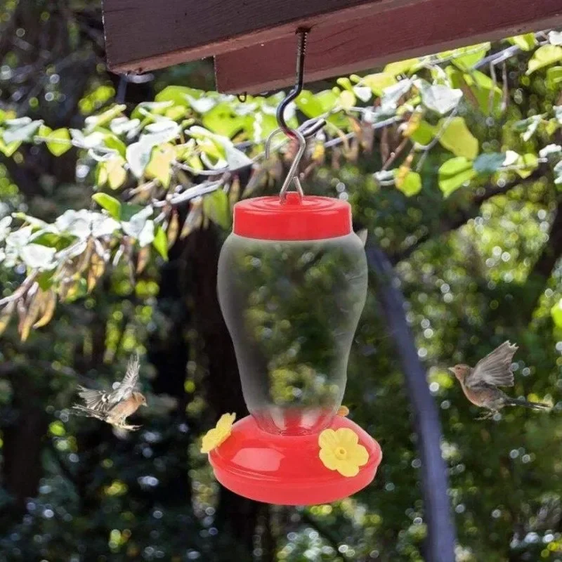 2026 Vogel-Wasserflasche, transparent, zum Aufhängen, Kolibri-Futterspender für Garten, Tierbedarf, einfach und sauber zu verwenden im Freien