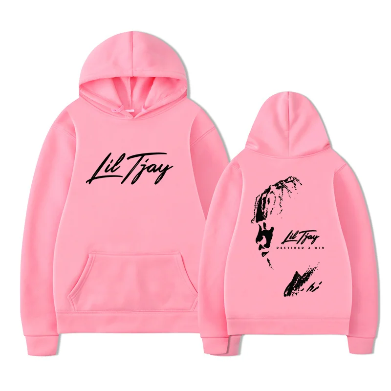 Rapper Lil Tjay Graphic Hoodie Destined 2 Win Music Album Sweatshirts Men\'s Women Hip Hop Fashion Hooded Harajuku Y2K Streetwear