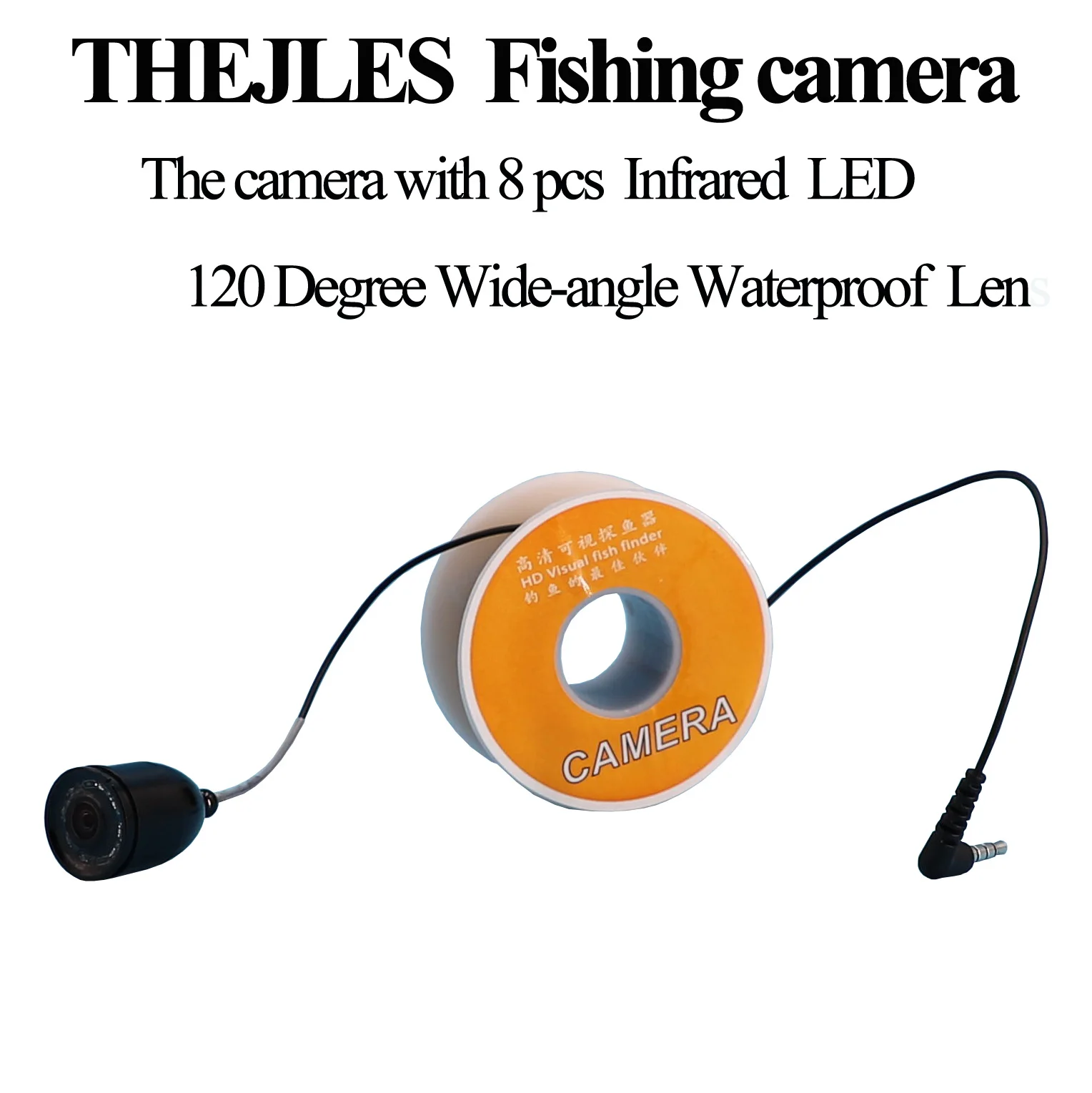 Underwater Camera for Fish Finder 8 pcs IR Lamp Turn On/OFF Fishing Camera With 15m/20m Cable Use to 7HBS Replacement and Repair