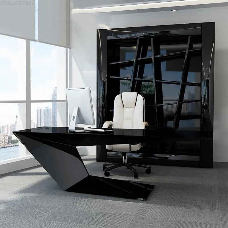 Salon desk High-tech modern boss executive table office computer table design executive desk white ceo desk office table