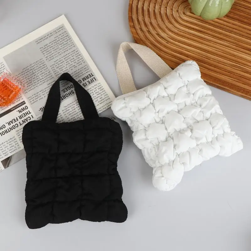 Mini bolsa de cosméticos, riñonera de nube, ligera, sólida, cierre de botón seguro con monedero decorativo y bolsa para auriculares, 1 Uds.