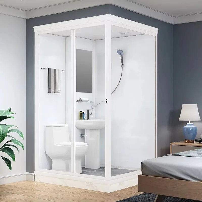 

Модульный душ для кабины, полный новый дизайн, портативный интегрированный блок, сборный простой дизайн, квадратный угол, стручка для ванной комнаты