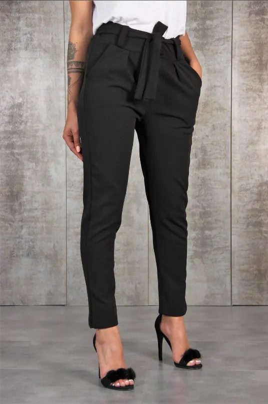 XIZOU Spring Summer Autumn Casual Slim Chiffon Thin Pants For Women High Waist Black Khaki Green Pants Commuting Woman Trousers