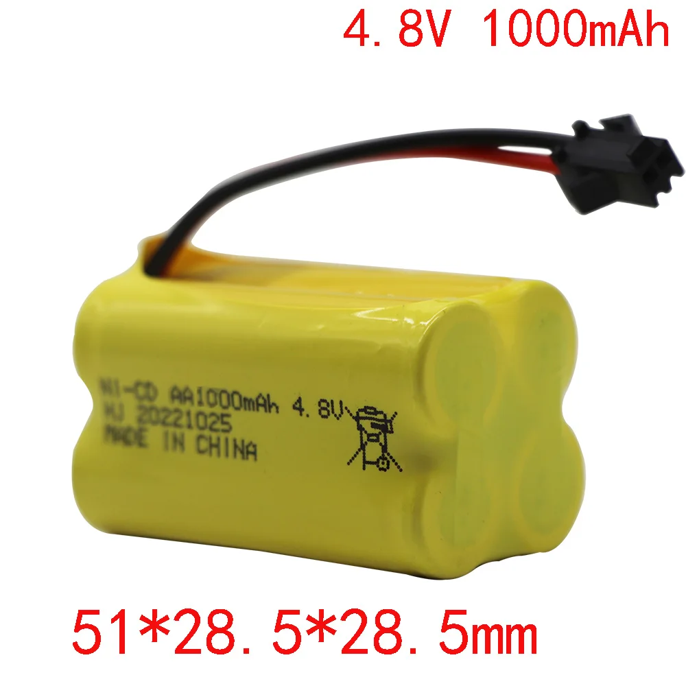 Upgrade 3.6V/ 4.8V/ 6V/ 7.2V 1000MAH NICD Battery for RC Toys Cars Trucks Tank 700mah nicd Replaceable Battery with SM plug