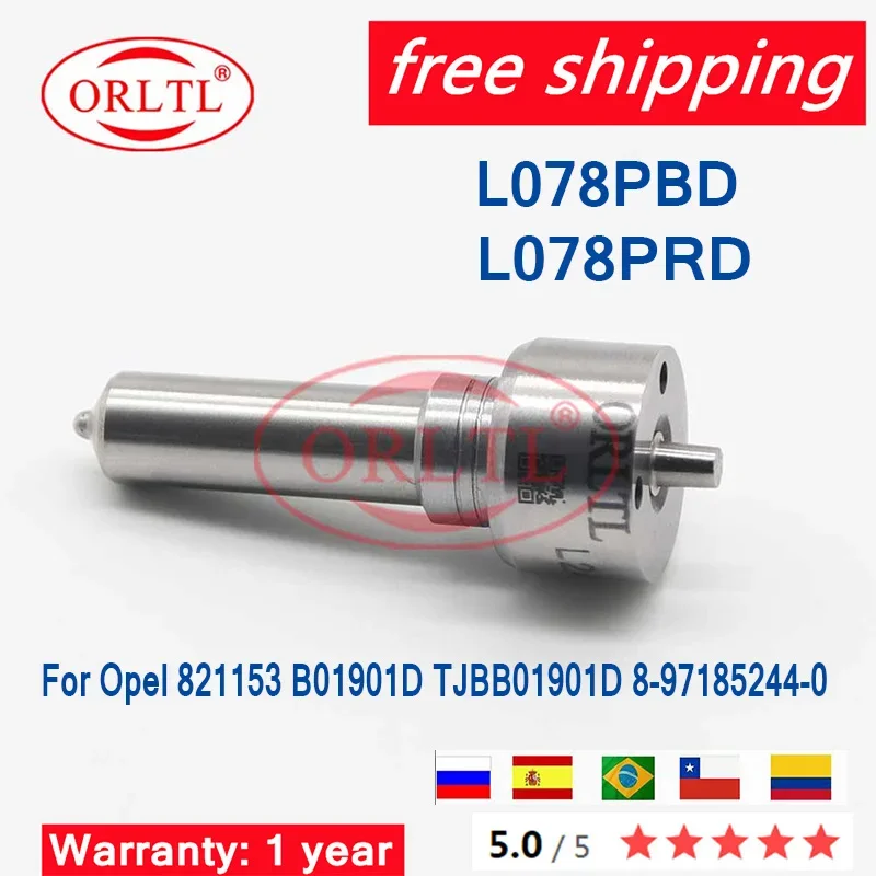 

Diesel L078PBD L078 PBD For Opel 821153 B01901D TJBB01901D 8-97185244-0 B01901D Auto Fuel Injector Nozzle ORLTL