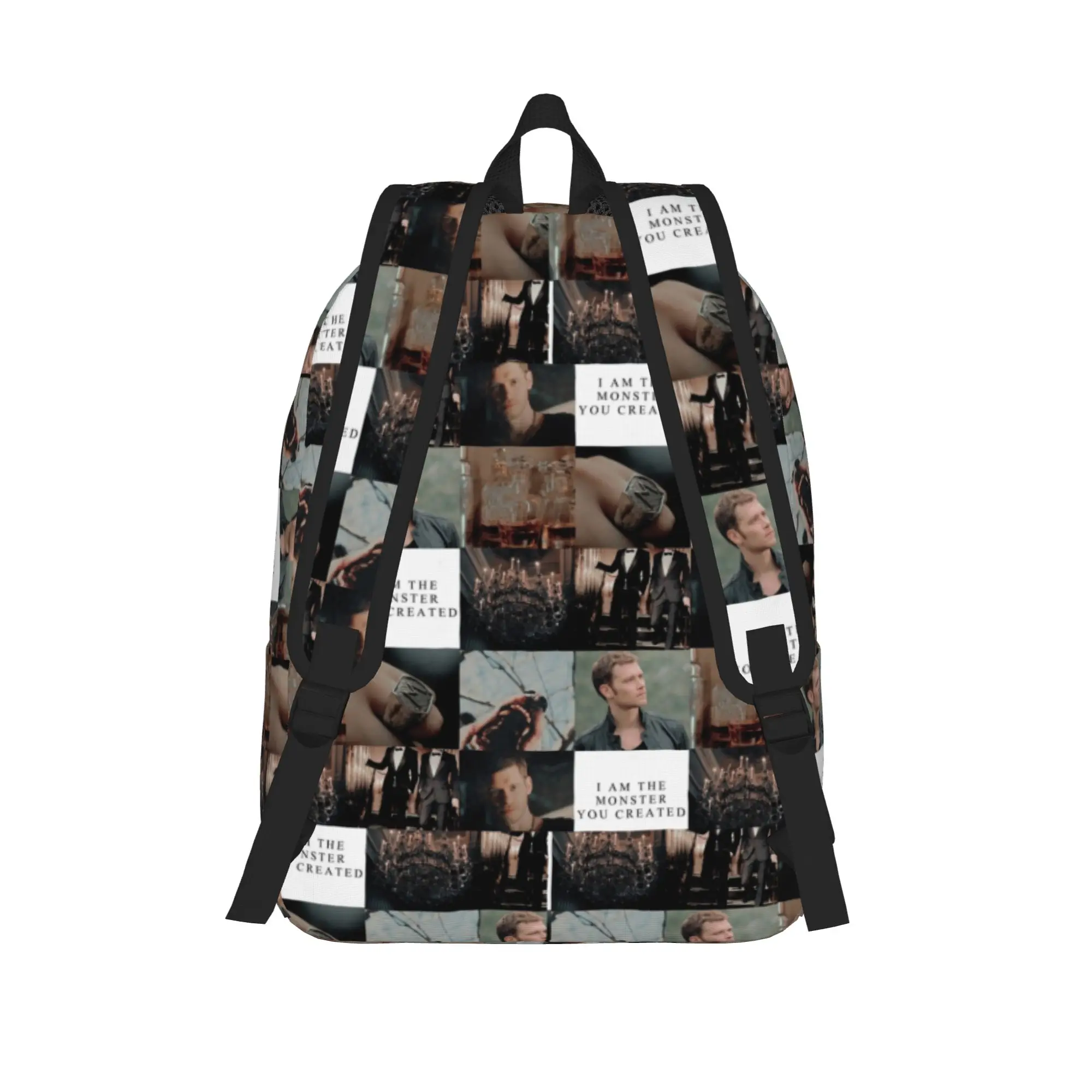 Klaus Mikaelson The Originals Casual Backpack with Pocket School Work the vampire diaries Daypack Men Women College Canvas Bags