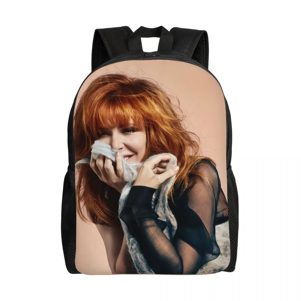 Custom Mylene Farmer Backpacks Women Men Casual Bookbag for College School Bags